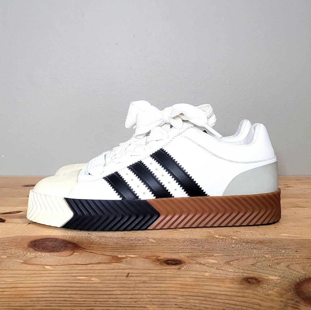 Adidas Originals Alexander Wang AW Skate Super Shoes F35295 White Black Size 12 - Picture 1 of 14